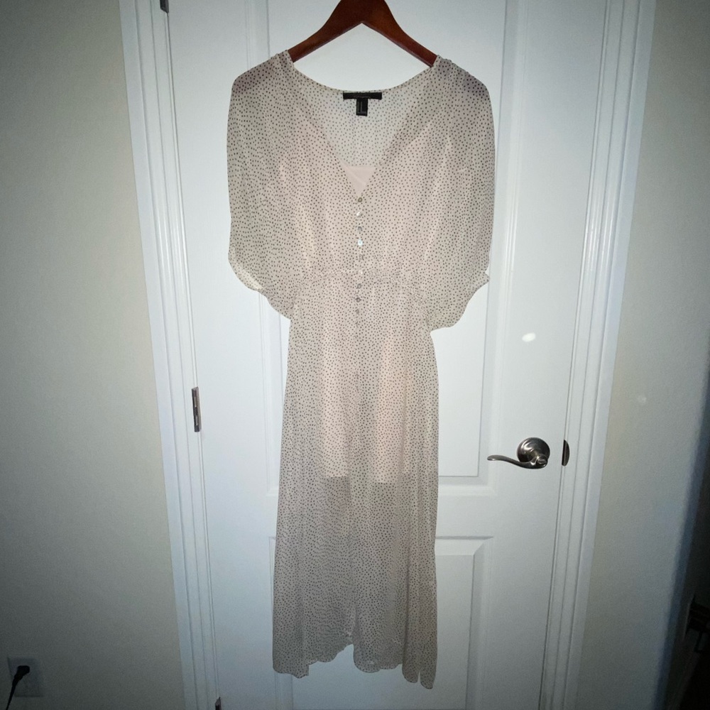 Pink polka dot dress w/ built in slip.